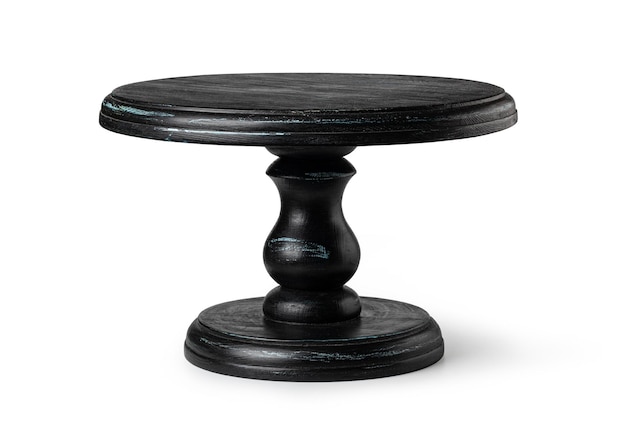 Un soporte de madera vacío para el pastel.