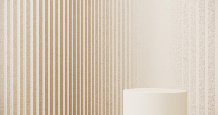Soporte de podio premium sobre fondo claro pastel render 3d