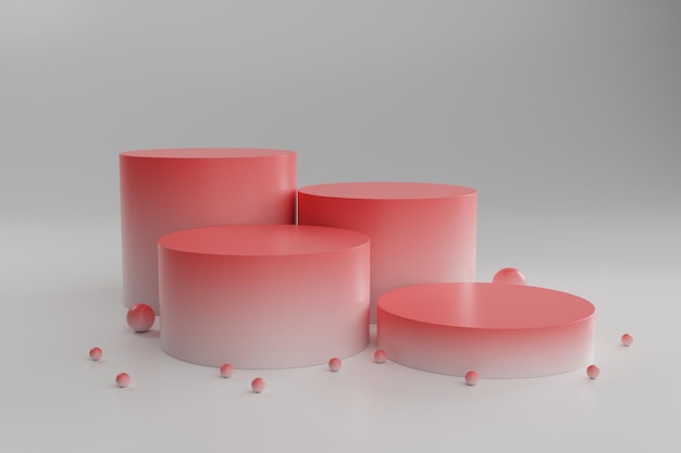 Soporte de producto de podio de renderizado 3d minimalista