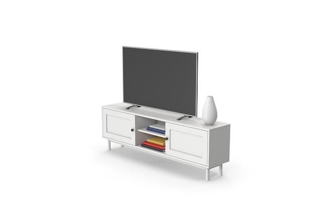 soporte de televisión con televisión