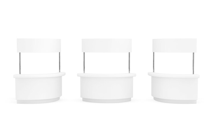 Foto soportes de promoción en blanco sobre un fondo blanco
