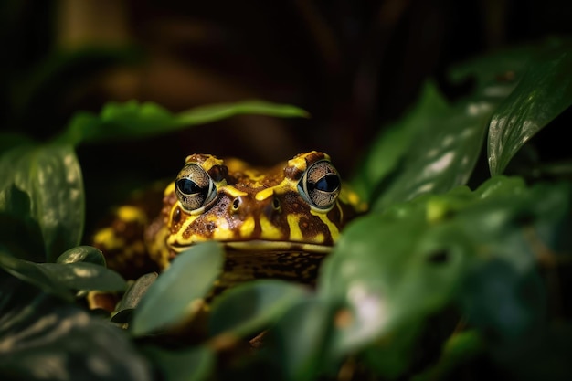 Sorprendente rana Pacman camuflada en su hábitat