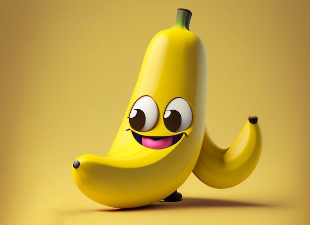 Sorria Banana Vermelha em Fundo Vermelho Dia Mundial do Sorriso