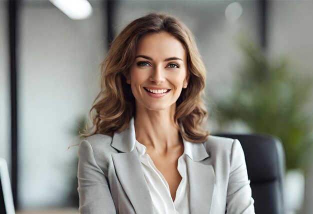 Sorridente mulher de negócios profissional em casual 2