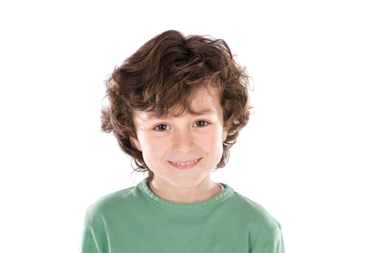 Foto sorrindo, menino, olhando câmera