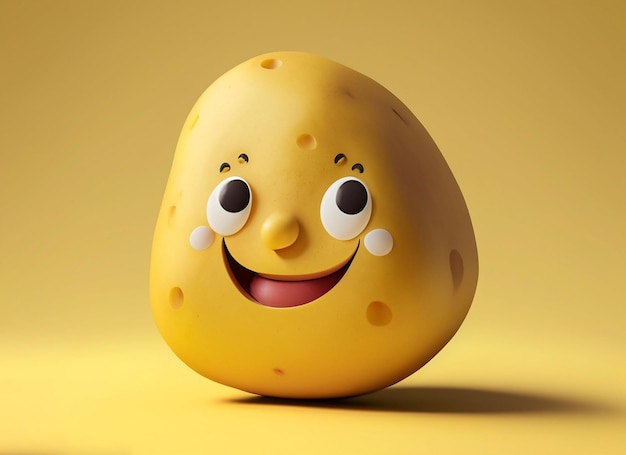 Sorriso Batata Em Fundo Amarelo Dia Mundial Do Sorriso