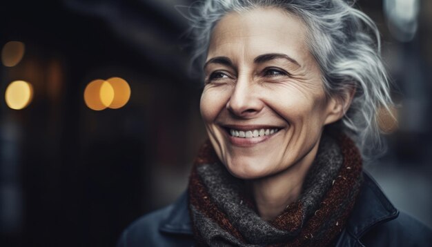 Sorriso bonito das mulheres de meia idade