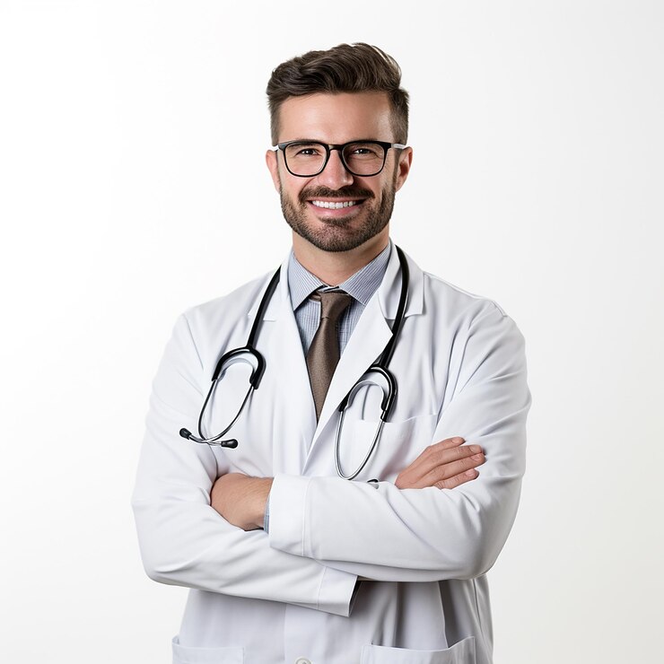 Foto sorriso de médico