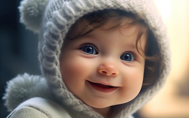 sorriso fofo de bebê