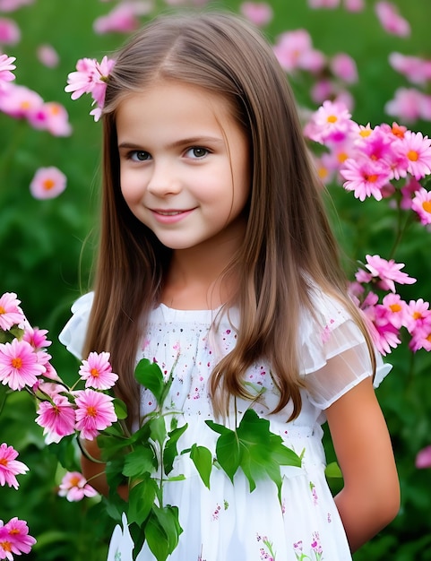 Sorteio de flores de menina