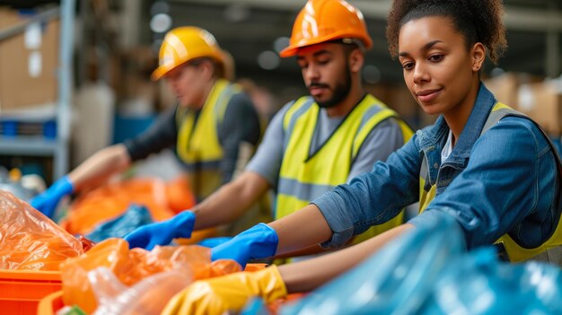 Sortierung von Recyclinggütern mit Vielfalt und Einheit