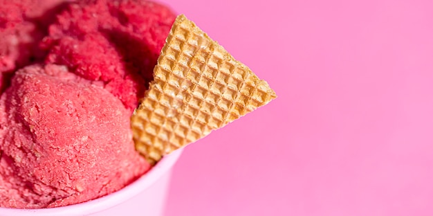 Foto sorvete de close-up em uma tigela