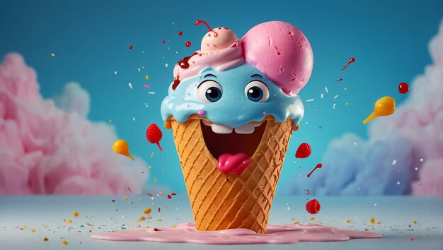sorvete de desenho animado