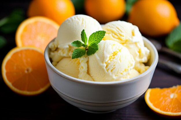 Sorvete de picolé de laranja Delight Generative By Ai