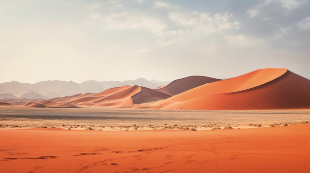 El sossusvlei namibia dunas de arena roja paisajes desolados creados con tecnología de IA generativa