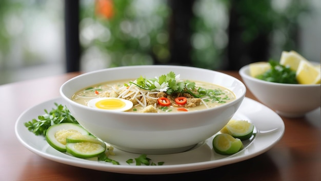 Soto Comida en plato Ilustración