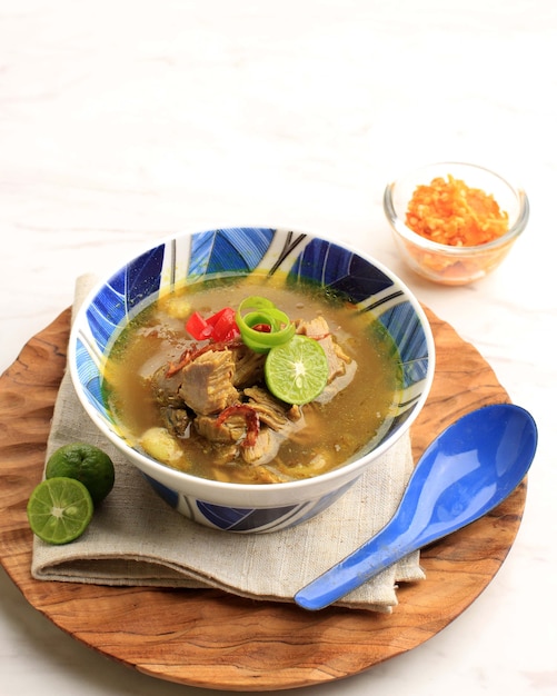 Soto Daging Sapi Indonésia Sopa De Carne Amarela