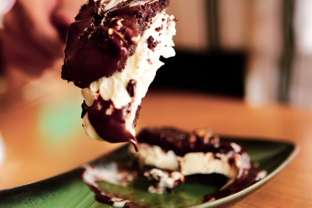 Soufflé de chocolate con helado