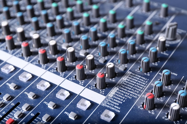 Sound Music Mixer Bedienfeld Nahaufnahme