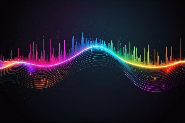 Soundwave Brilliance farbenfroher Equalizer-Visualisierungs-Illustration