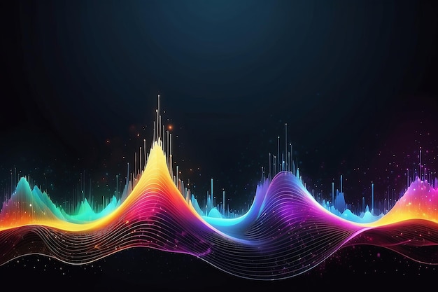 Soundwave Brilliance farbenfroher Equalizer-Visualisierungs-Illustration