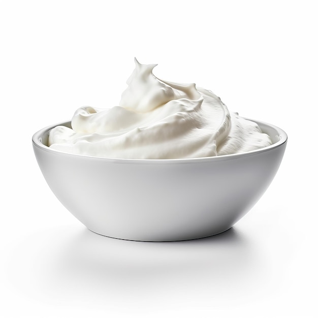 Sour cream fundo branco hd foto fundo branco isolado png psd ai