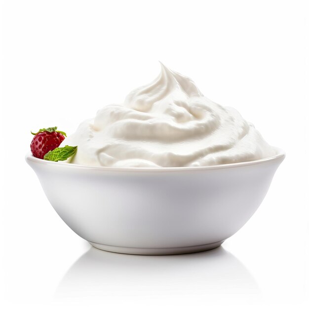 Sour Cream Weißer Hintergrund HD Foto Isolierter weißer Hintergrund png psd ai