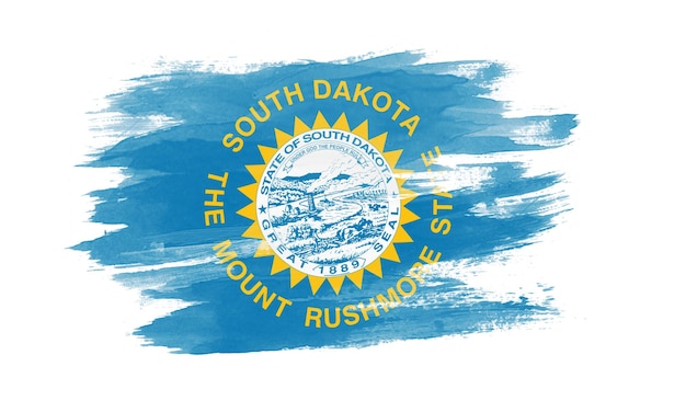 South Dakota State Flag Pinselstrich, South Dakota Flag Hintergrund