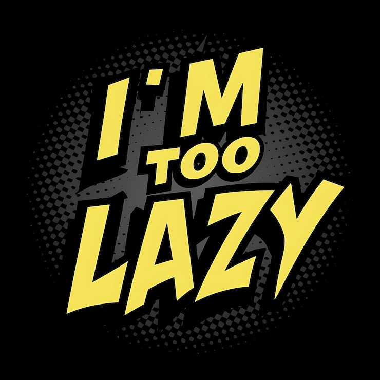 Foto soy demasiado perezoso diseño de camiseta generado por ai
