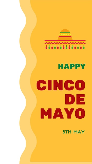 Soziale Medien-Banner Cinco de Mayo für die Geschichte