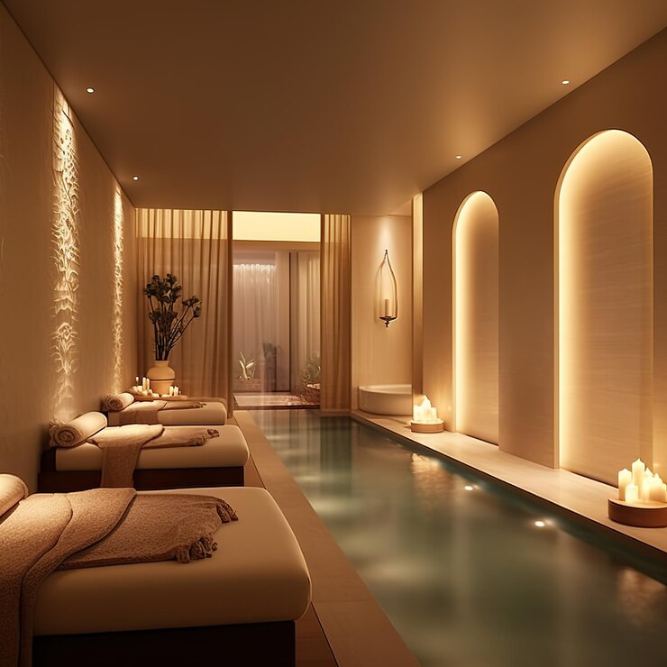 Foto spa de luxo sereno