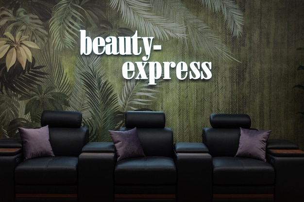 Foto spa e salão de beleza expresso com cadeiras de pedicure e interior