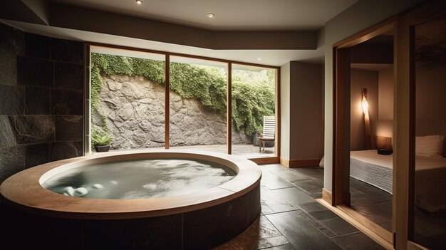 El spa del hotel es un spa con jacuzzi.