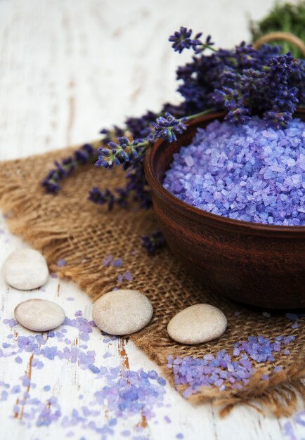 Foto spa de lavanda