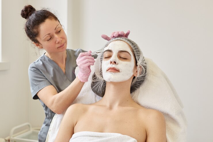 Foto spa-schönheitsbehandlung, hautpflegekonzept.