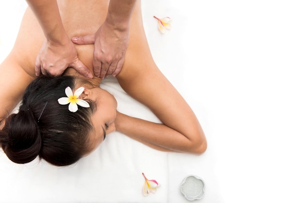 Spa und Thai-Massage, schöne Frauen entspannend und gesund von Aromatherapie