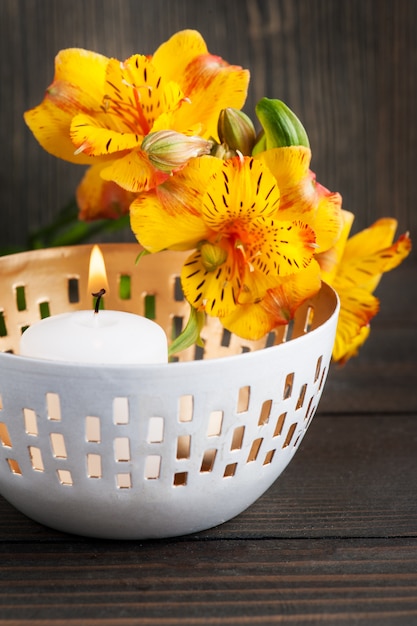 SPA Zusammensetzung mit Blumen