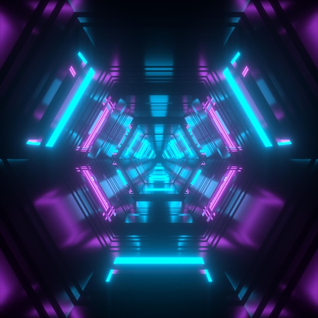 Space Abstract Tunnel 3D