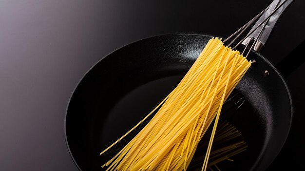 Spaghetti in der Bratpfanne