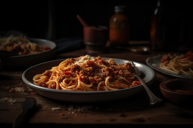 Spaghetti-Köstliche Food-Fotografie