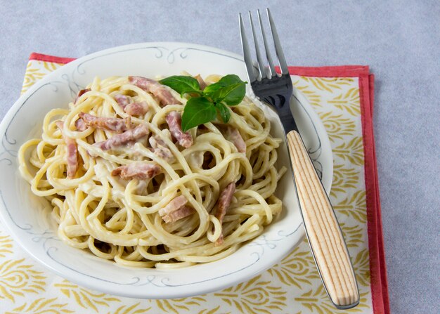 Spaghetti mit Carbonara-Sauce