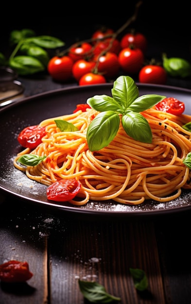 Spaghetti-Pasta mit Tomatensauce