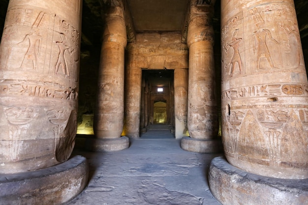 Spalten im Abydos-Tempel Madfuna Ägypten