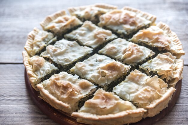 Spanakopita - pastel de espinacas griego