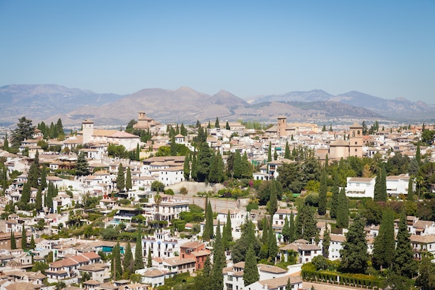 Spanien, Andalusien, Granada Stadtpanorama vom Alhambra Viewpoint