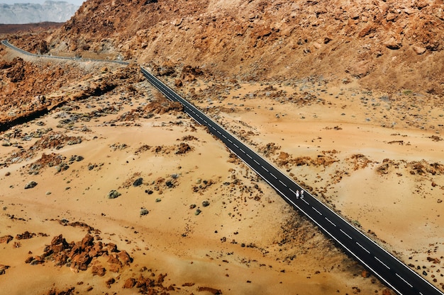 Spanien, Kanarische Inseln, Teneriffa. Straße zum Mount El Teide.