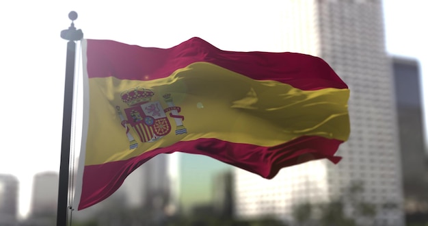 Spanien Nationalflagge Land schwenkt Flagge Politik und Nachrichten Illustration