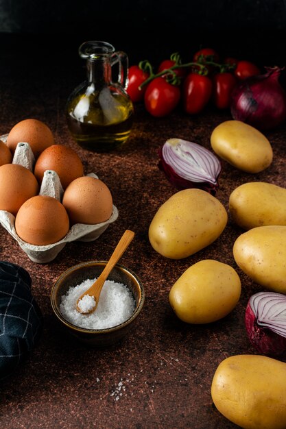 Spanische Omelett Tortilla Zutaten