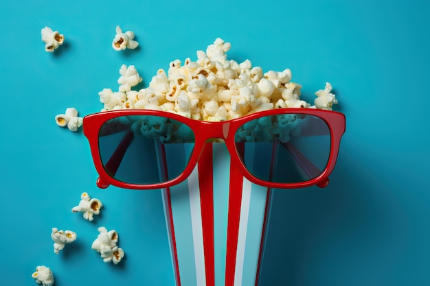 Spannende Filme mit 3D-Brille und Popcorn