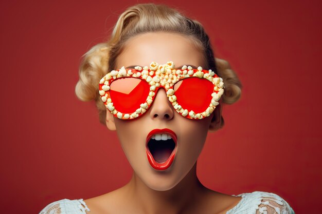 Spannende Filme mit 3D-Brille und Popcorn